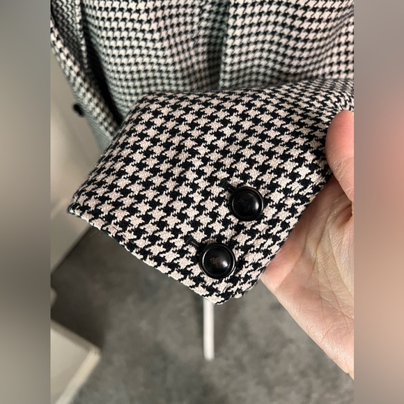 Genny Italy $250 Made in Italy Wool Silk Houndstooth Suit Blazer Fit Size Small - Picture 9 of 11